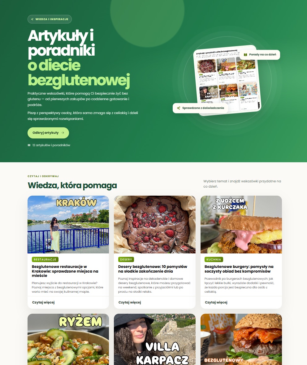 Artykuły o diecie bezglutenowej
