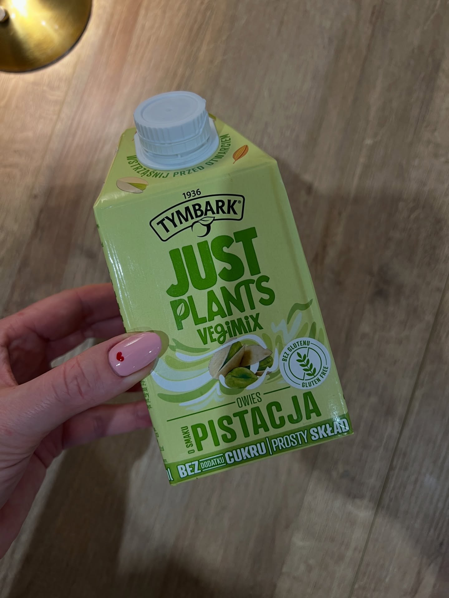 Bezglutenowy Tymbark Just Plants - Pistacja i Wanilia