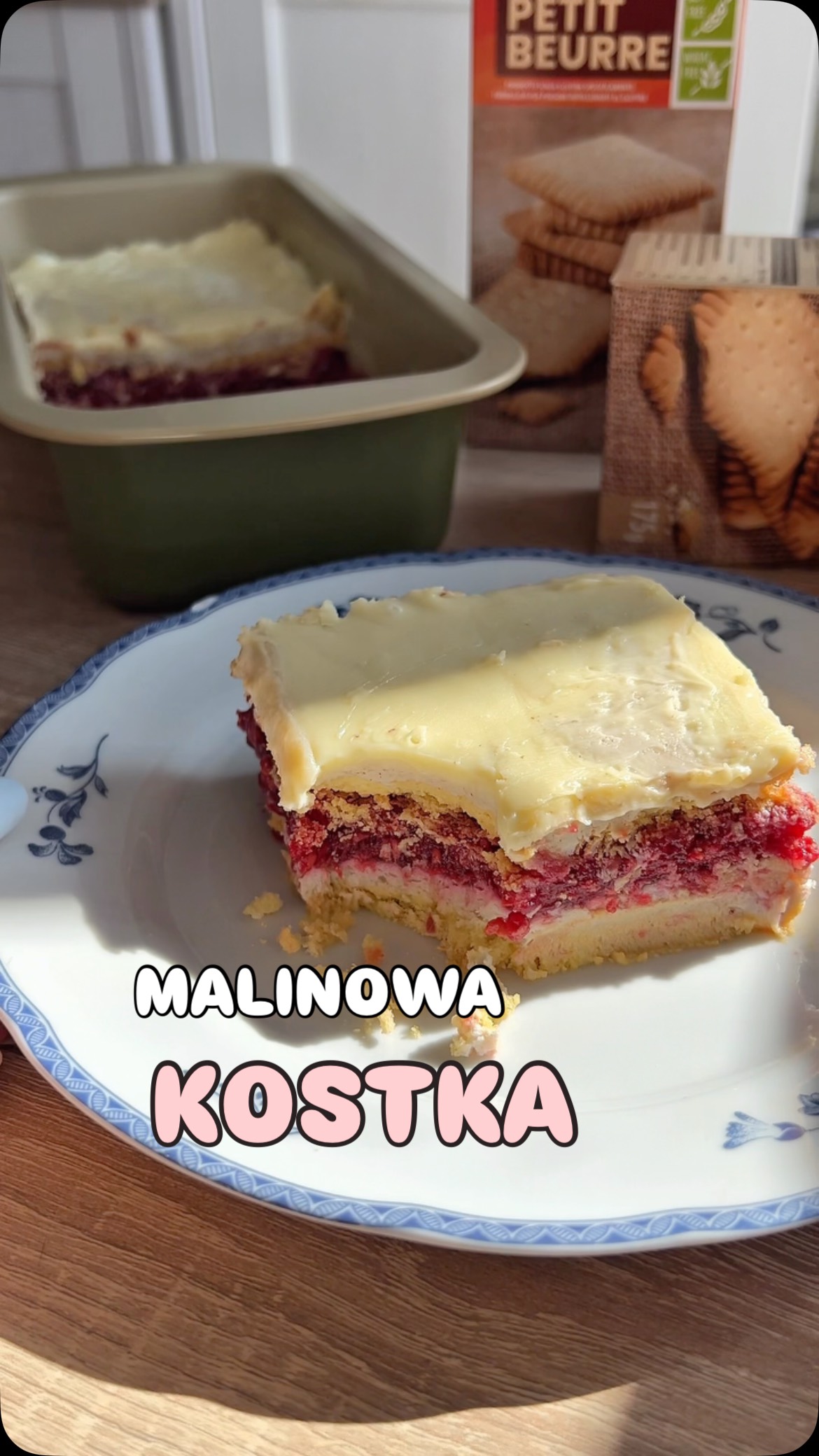 Malinowa kostka z białą czekoladą